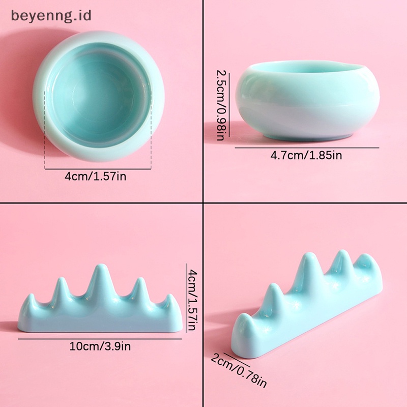 Beyen 1Pc Nail Art Pen Washing Pen Cup Dengan Holder Nail Washing Cleaning Cup ID