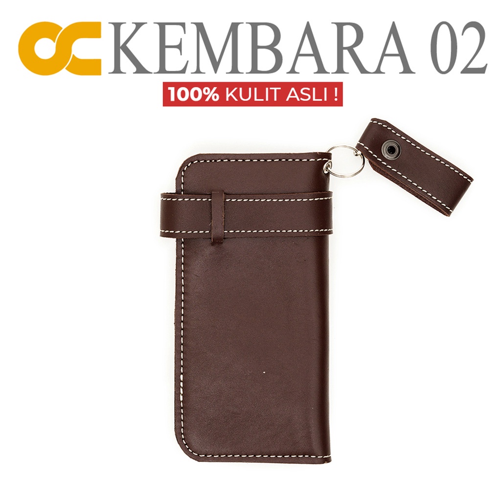 DOMPET PANJANG FULL KULIT ASLI 100% OC KEMBARA 02 KANCING LUAR PLUS PENGAMAN