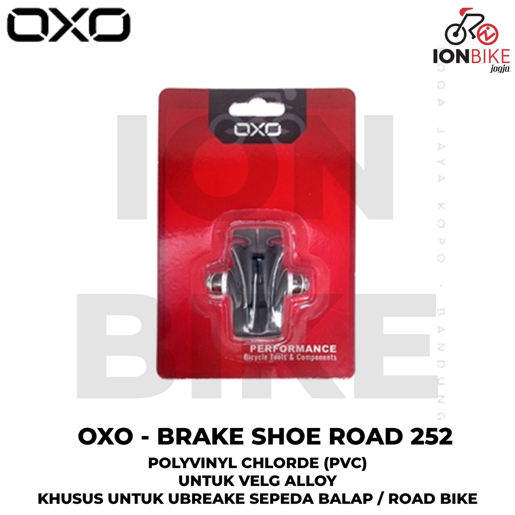 Karet Rem Sepeda Balap OXO 252 Brake Shoe Shoes Brakeshoe Brakeshoes Roadbike Road Bike Ubrake U Bra