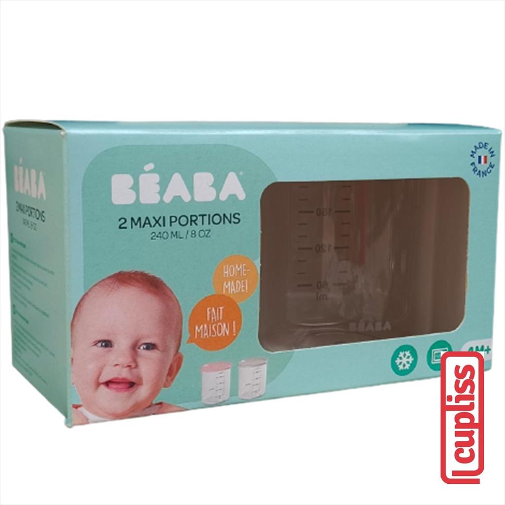 BEABA Set of 2 Maxi portions 240ml Tritan 127787 Pink Grey