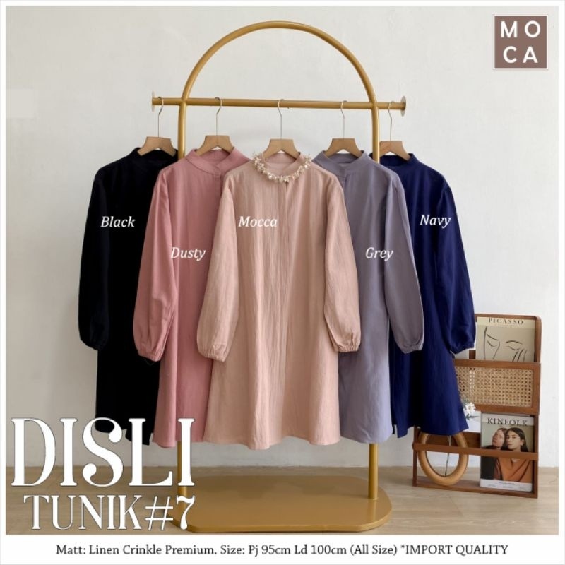 DISLI TUNIK ORI MOCA | Ld105 Rayon Crinkle Premium