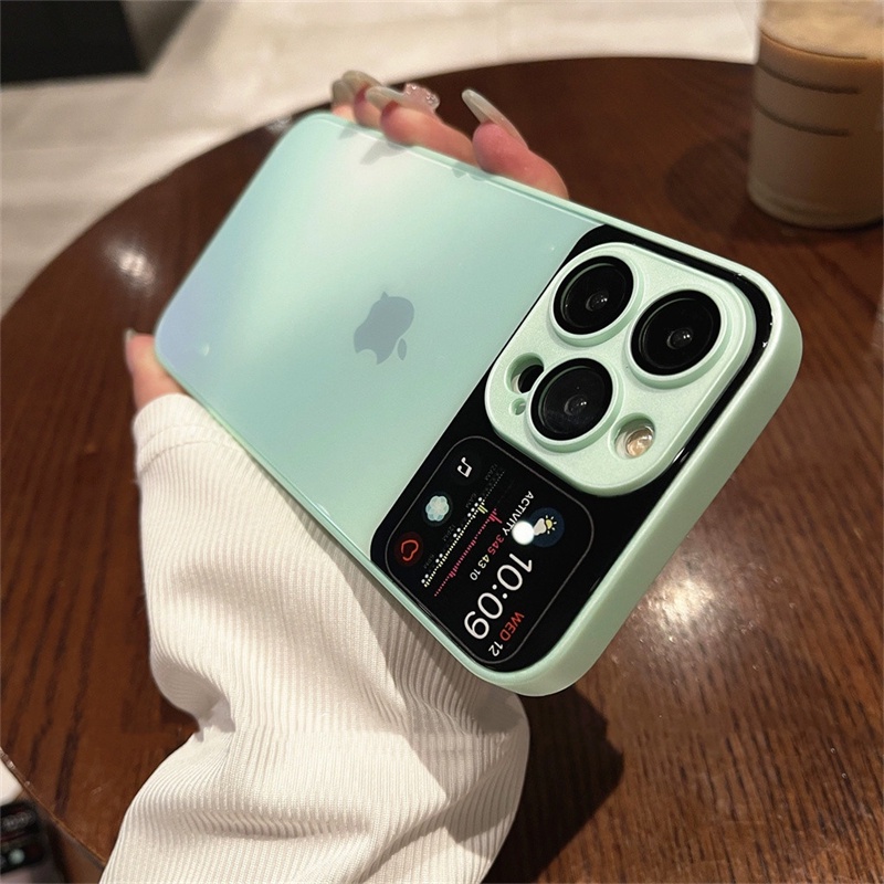 Casing Lensa Proteksi Kamera Mewah Iphone13 12 11 Pro Max case iPhone 14 Pro Max14 Plus Dengan logo Cairan bezel Kaca shockproof protection hard case