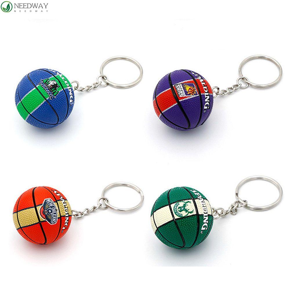 NEEDWAY Model Basket Gantungan Kunci Mini Pria Commemorative Colletible Mainan Kecil Perhiasan Aksesoris Kunci Mobil Souvenir Liontin Olahraga Keyring