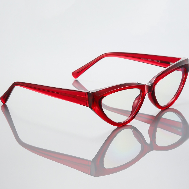 (YUZHU) Western Fashion Cat Eye Bingkai Tebal Anti Blue Light Eyeglasses Gaya Inggris TR90 Eyeglasses Untuk Wanita