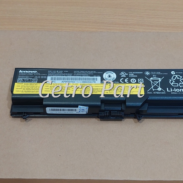 Baterai Batre Laptop Lenovo ThinkPad T430 T410 T420 T510 Series ( 70+ ) -NEW