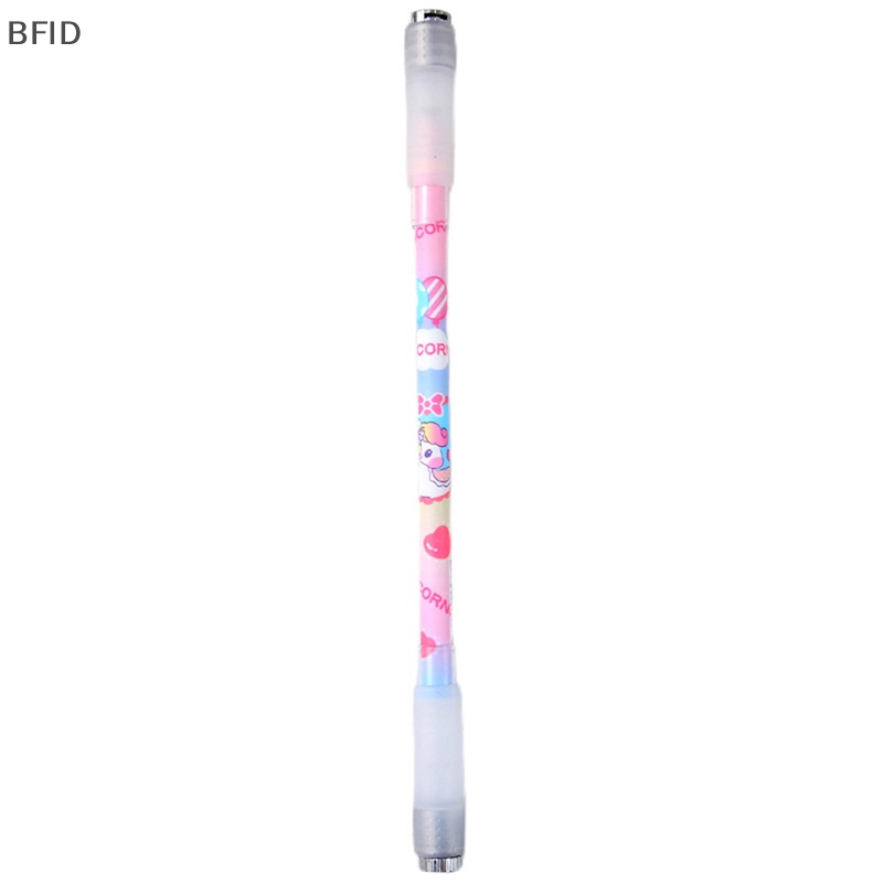 [BFID] Kartun Unicorn Bercahaya Rotag LED Flash Gel Pen Kartun Menghilangkan Stress Pen Gaming Spinning Pen Ballpoint Fashion 0.5mm Gel Pen Hadiah [ID]