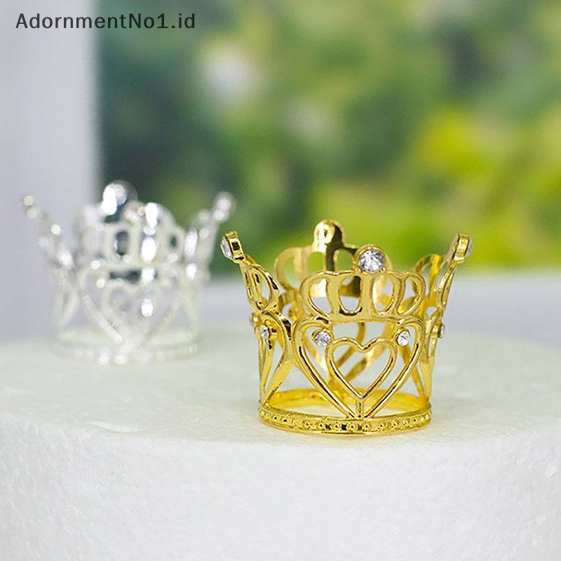 [AdornmentNo1] Fashion mahkota logam kecil untuk anak laki perempuan bayi ulang tahun Prom Mini Tiaras perhiasan kue Diadem hiasan pernikahan aksesoris rambut