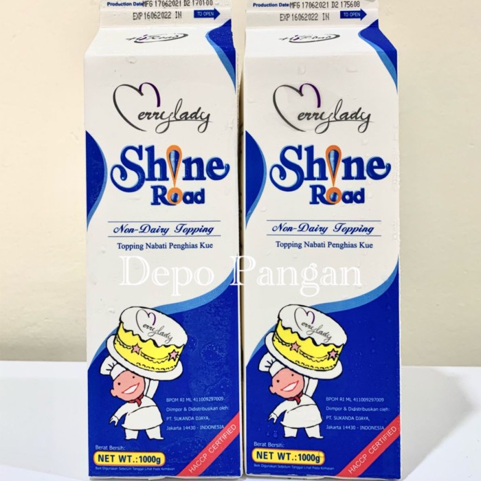 

SHINE ROAD NON DAIRY WHIPPING CREAM 1L / TOPPING NABATI HALAL