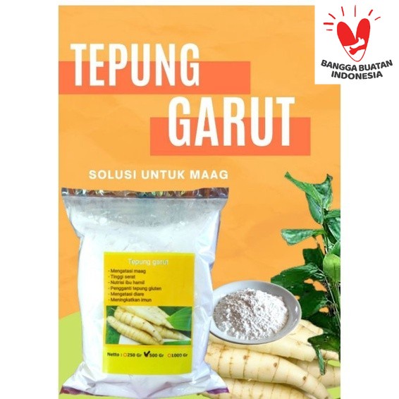 

[ PAKET 2 PCS ] Tepung garut irut HALUS 500 gram (ASLI tanpa campuran)