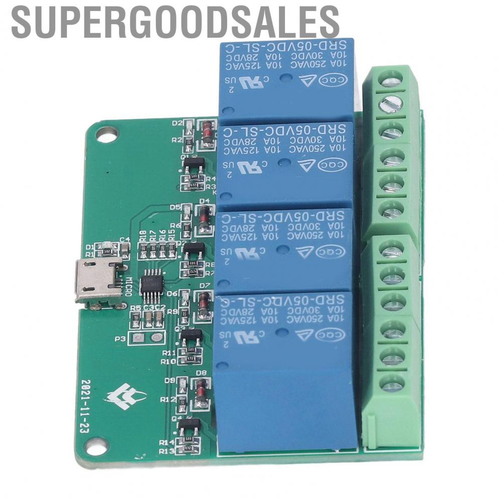 Supergoodsales 5V Relay Module  10A 30VDC Intelligent Control USB Expansion Board Plug and Play with  Microcontroller for