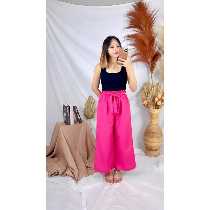 CELANA WANITA KULOT PITA MOOLA ANSLEY DAILY KULOT RIBON PANTS CULLOTE WANITA TERBARU MURAH MERIAH PINGGANG TINGGI