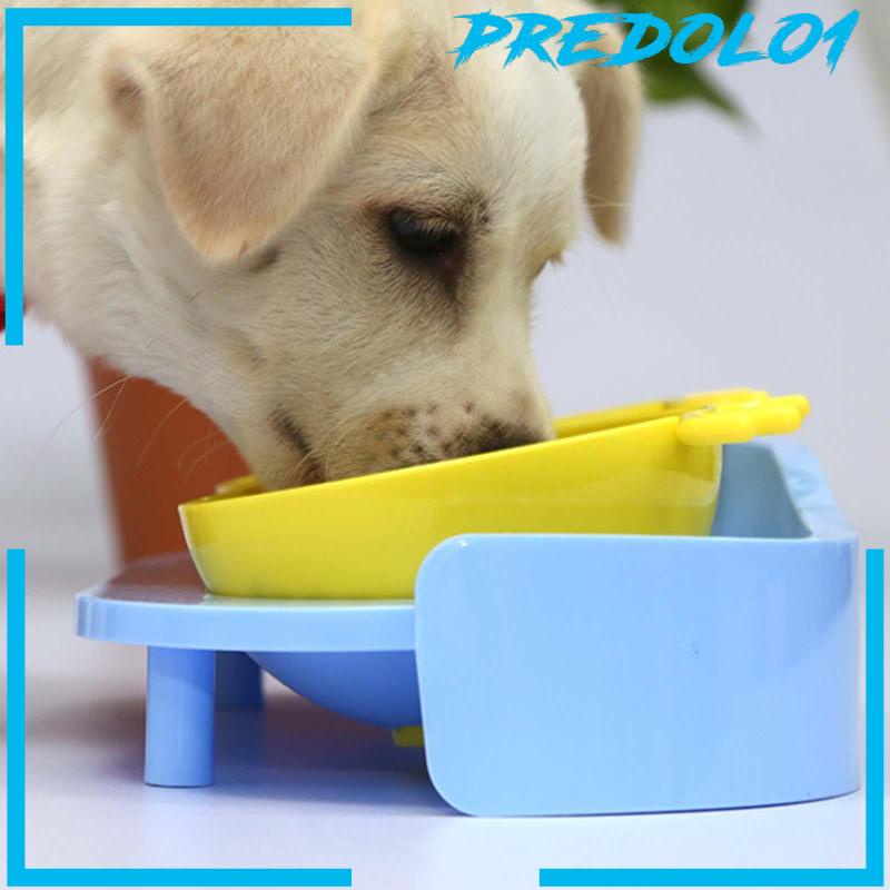 [Predolo1] Mangkuk Kucing Ganda Untuk Makanan Dan Air Ditinggikan Wadah Makanan Miring Mangkuk Anjing