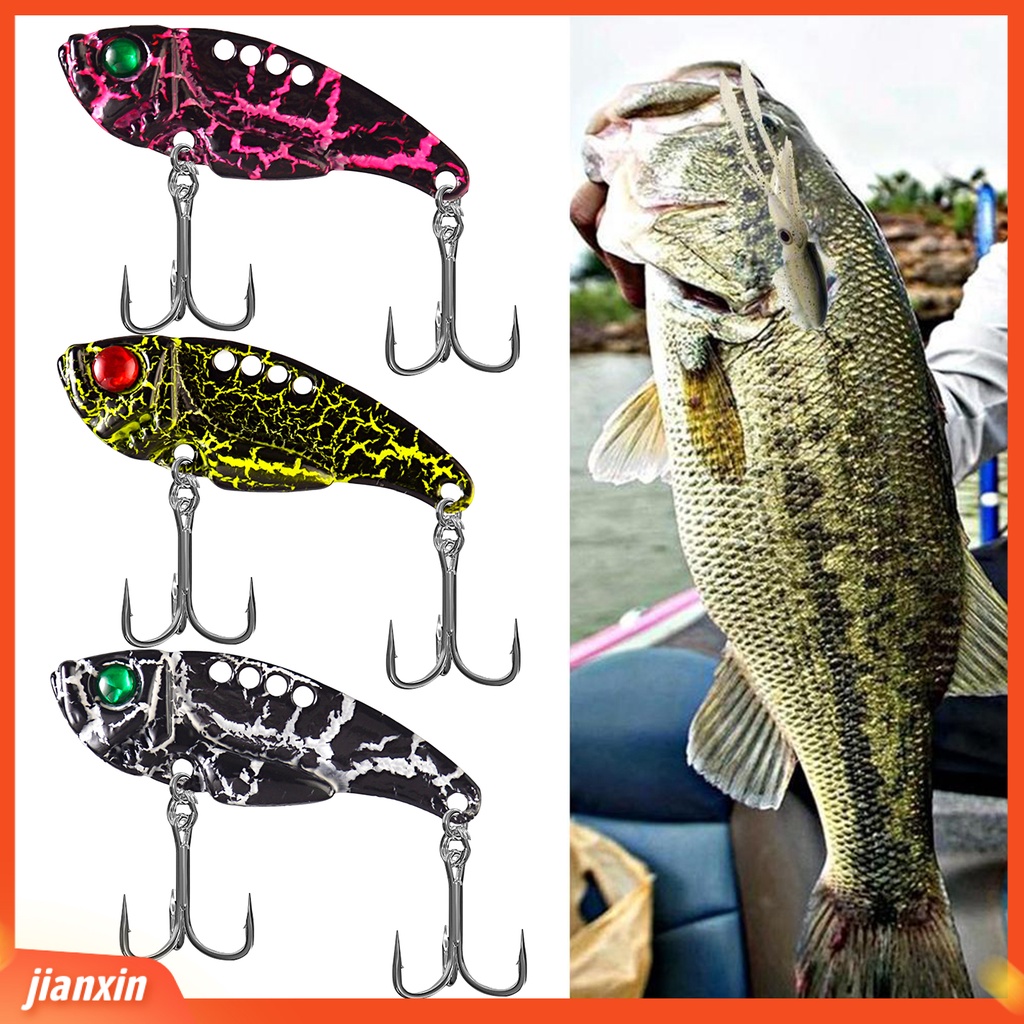 (In Stock) 1set 4.5cm/7g Umpan Pancing Simulasi 3D Fisheye Efektif Kait Tajam Realistis Semua Area Air Logam VIB Umpan Ikan Buatan Dengan Kuku Gantung Penggunaan Sehari-Hari