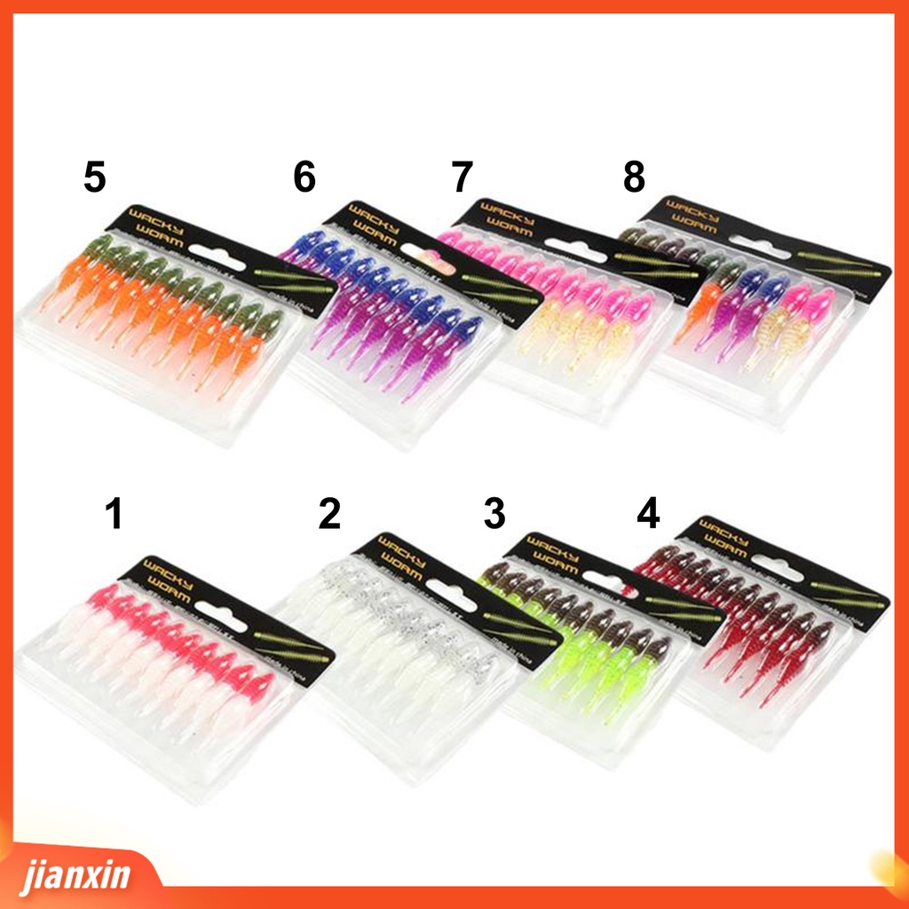 (In Stock) 10Pcs /Set 50mm/1g Umpan Buatan Depan Dan Belakang Dua Warna Meningkatkan Godaan Umur Pemikat Memancing Profesional Untuk Memancing