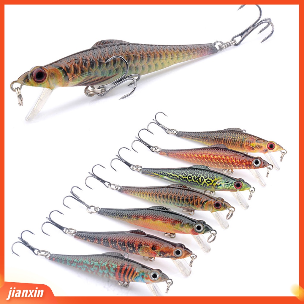 (In Stock) 6.9cm /5g Umpan Keras Simulasi 3D Fisheye Tajam Kait Bentuk Realistis Crankbait Warna Cerah Memancing Ringan Anti-escape Portabel Jerkbait Untuk Memancing Di Luar Ruangan