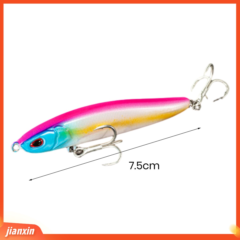 (In Stock) 7.5cm /9g Umpan Bionik Simulasi Menggoda Kait Treble Realistis Angling Tenggelam Pensil Mikro-object Umpan Memancing Luar Ruangan