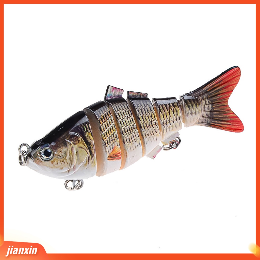 (In Stock) 10cm 17g Umpan Pancing 6segment Menarik Simulasi Plastik Multi Jointed Umpan Keras Untuk Pecinta Pancing