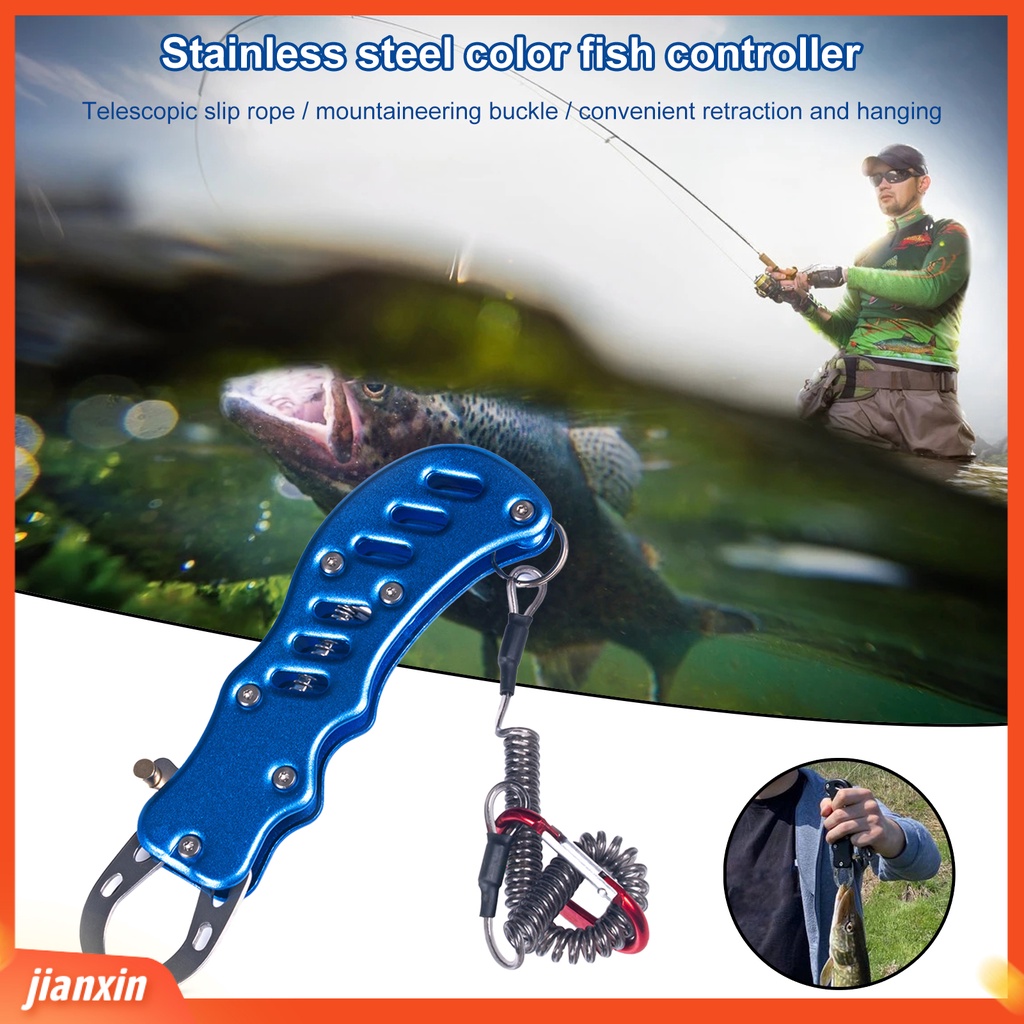 (In Stock) Solid Fishing Gripper Reusable Stainless Steel Anti Karat Kekuatan Tinggi Alat Angling Pengontrol Ikan