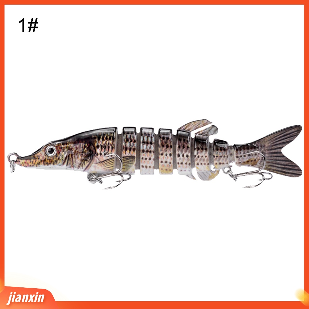 (In Stock) 12.5cm 21g Multi Jointed Fishing Artificial Lifelike Lure Wobbler Fish Swim Umpan