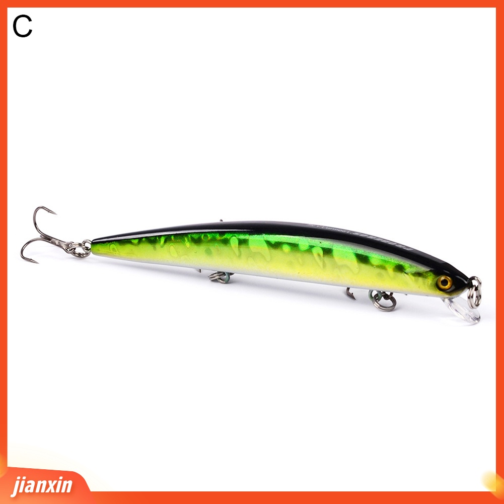 (In Stock) 12.5cm Umpan Pancing Ikan Kecil Buatan Lure Keras Dengan Kait Treble Fishing Tackle