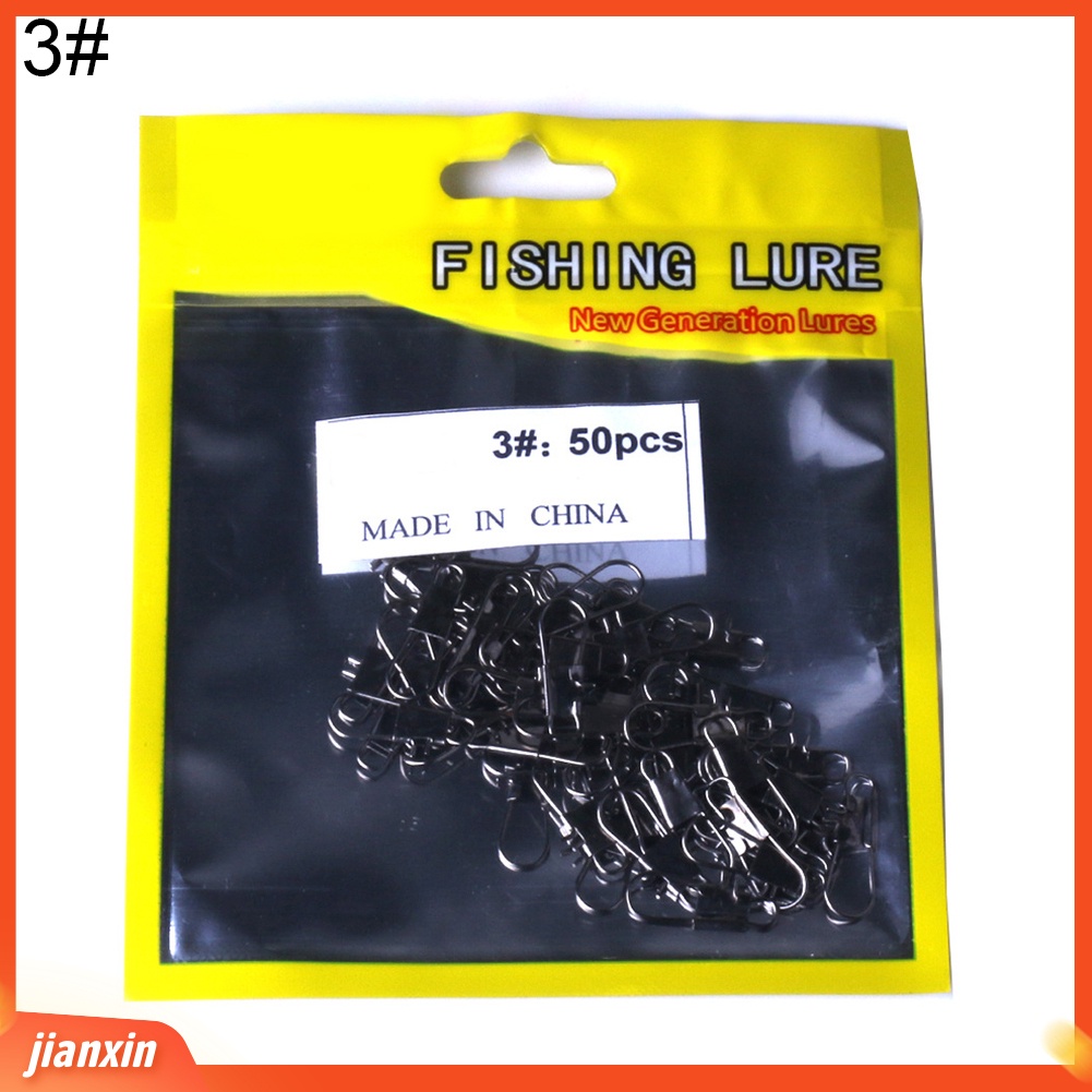 (In Stock) 50pcs Fast-Lock Rolling Swivel Snap Bearing Konektor Pancing Clasp Tackles