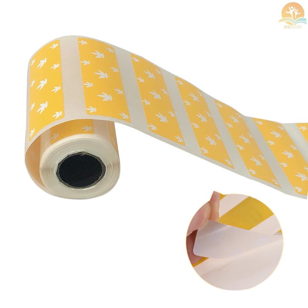 In Stock Lucu Kartun Label Thermal Langsung Roll 57*30mm (2.17*1.18in) Stiker Perekat Kuat Cetak Bening Untuk PeriPage A6 Pocket BT Thermal Printer, 3roll