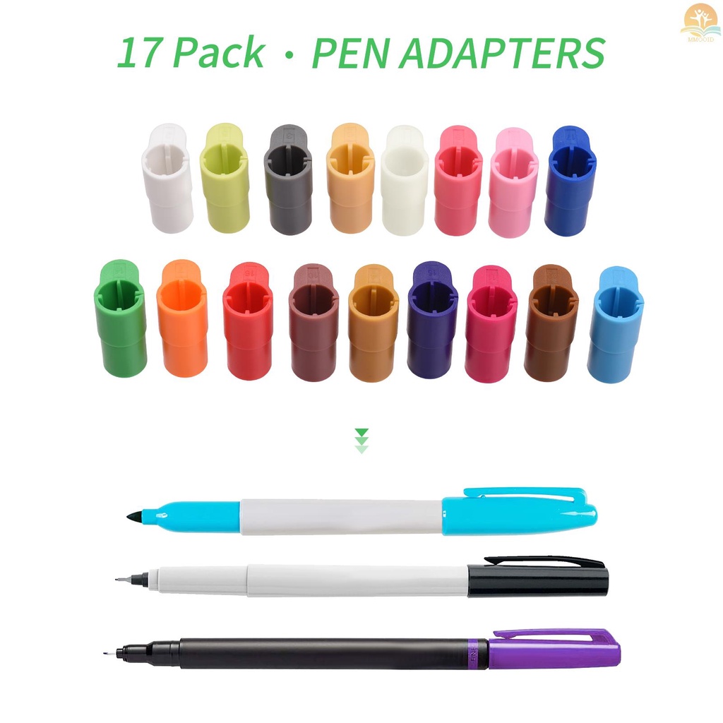 In Stock 17PCS Pen Adapter Dan 1PC Hosing Set Marker Holder Pengganti Sharpie/Bic/Crayola/Sakura/Pilot/Pentel/Paper Mate/Mitsubishi uni-Ball Kompatibel Dengan Cri