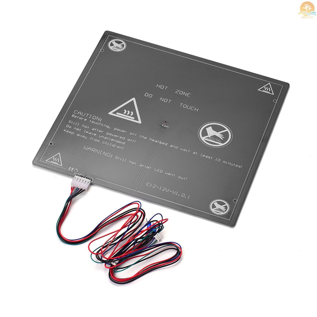 In Stock 12V 3D Printer Hot bed Pemanas Platform Heatbed Aluminium300 * 300 * 3mm Dengan Kabel Kawat Hot-bed Untuk Anet E12 3D Printer Upgrade Pemasok (1pcs)