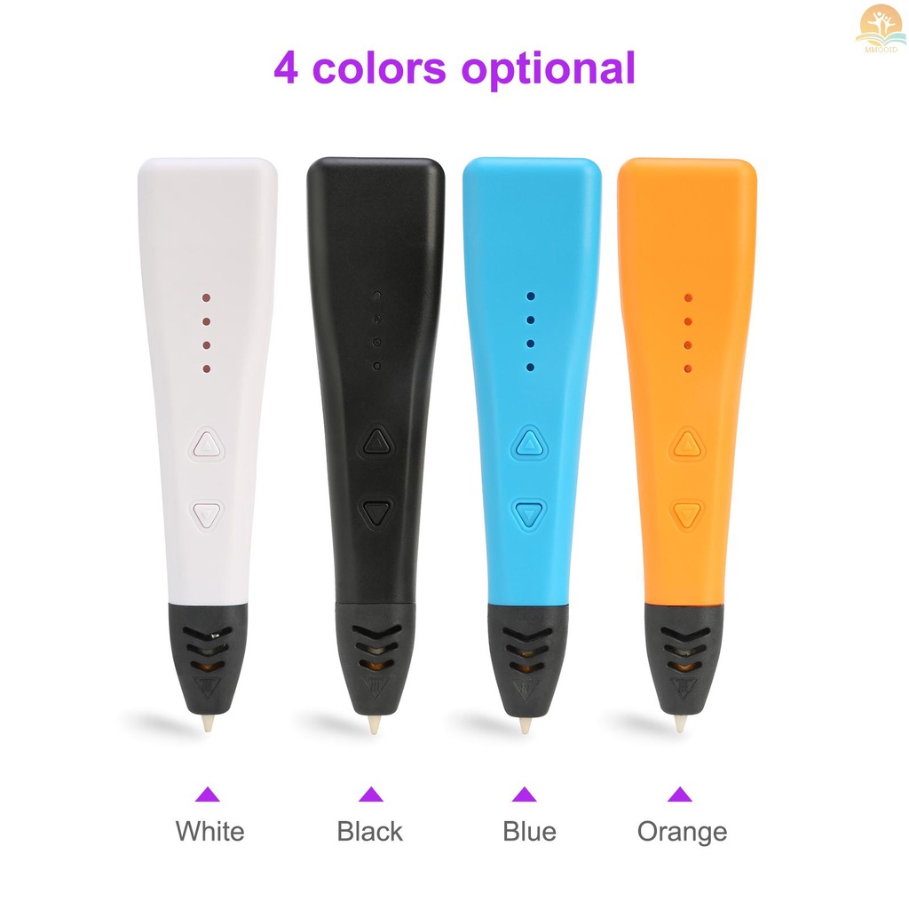 In Stock 3D Printing Pen Berlaku Dengan Filamen 1.75mm ABS PLA Mendukung Suhu Pengaturan Kecepatan Disipasi Panas Dengan Lampu LED DIY Untuk Anak Remaja Dan Dewasa Ulang Tahun Natal