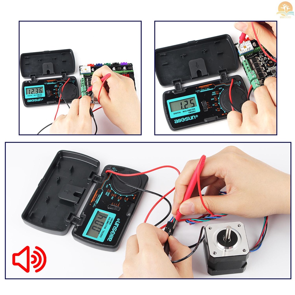 In Stock Mini Pocket Digital Multimeter Tester Jangkauan Manual DMM DC/AC Voltage /DC Ampli Arus/Ohm /Diode Dan Alat Ukur Tes Kontinuitas