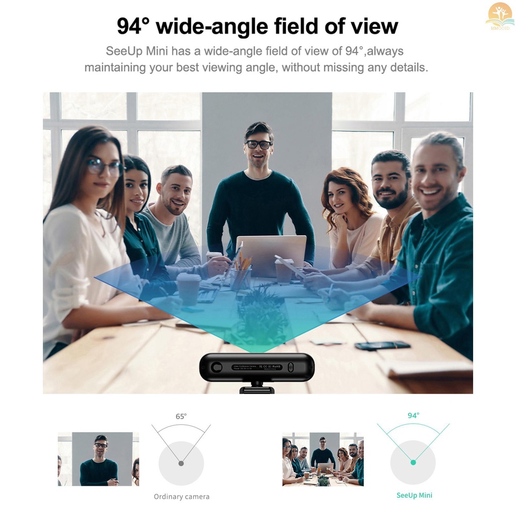 In Stock SeeUp Mini 3-in-1 Webcam Dengan Speaker &amp; Mikrofon &amp; Penutup Privasi Kamera 1080P Desktop USB Plug &amp; Play Jarak Pengambilan 5meter Kamera Konferensi Video Untuk Live Streaming