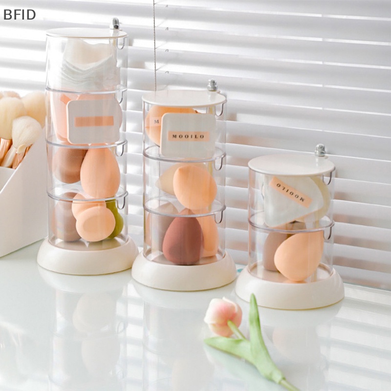 [BFID] Makeup Organizer 360 Rotag Kotak Penyimpanan Puff Kosmetik Cotton Pad Organizer [ID]