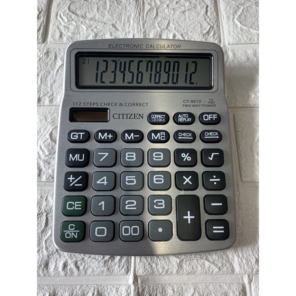 KALKULATOR DESKTOP MEJA CITIZEN CT-9812 / CALCULATOR BESAR 12 DIGIT CEK ULANG