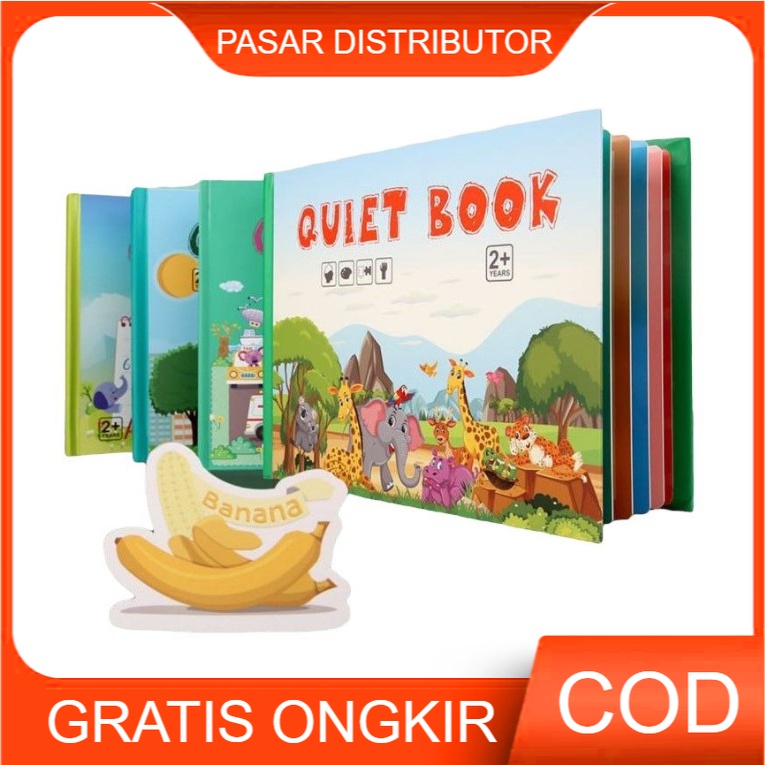 Maninan Anak QUIET BOOK Buku Aktivitas Anak Edukasi Velcro Activity