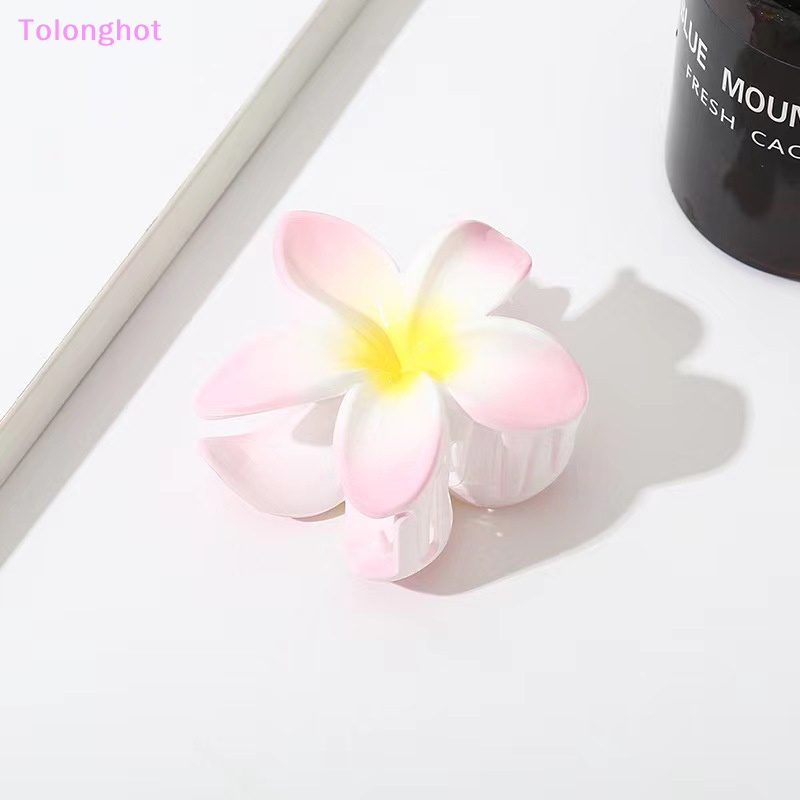 Tolonghot&gt; 4PCS Klip Bunga 2.7 Inch Matte flower claw clip Untuk Wanita Tipis Tebal Rambut Keriting Non Slip Tahan Kuat Untuk Wanita well