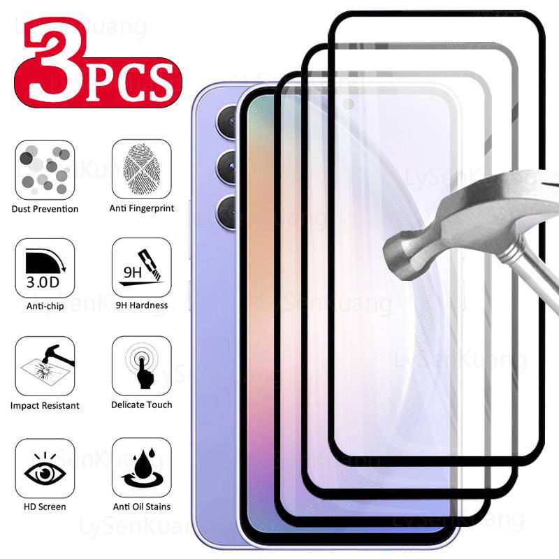 3pcs Tempered Glass Film Untuk Samsung Galaxy A9s A04s A03s A02s A9 A8 star A3 A2 A04 A03 A01 Core Pelindung Layar Untuk Samsung Galaxy A8 A6 Plus C9 C7 C5 Pro A750 A7 A5 A04e A02