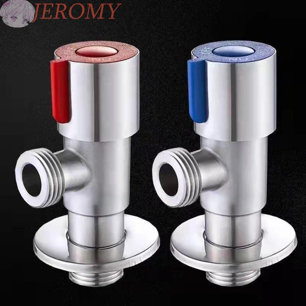 JEROMY Triangle Valve Panas Atau Dingin Stainless Steel Faucet Stop Valve Kamar Mandi Dapur Switch Valve Angle Valve