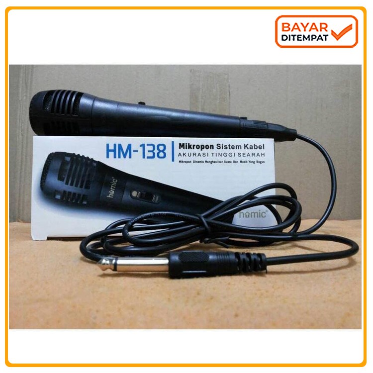 Microphone Homic HM-138 - Mic Kabel - Mic Homic - Original Homic - Mic Single