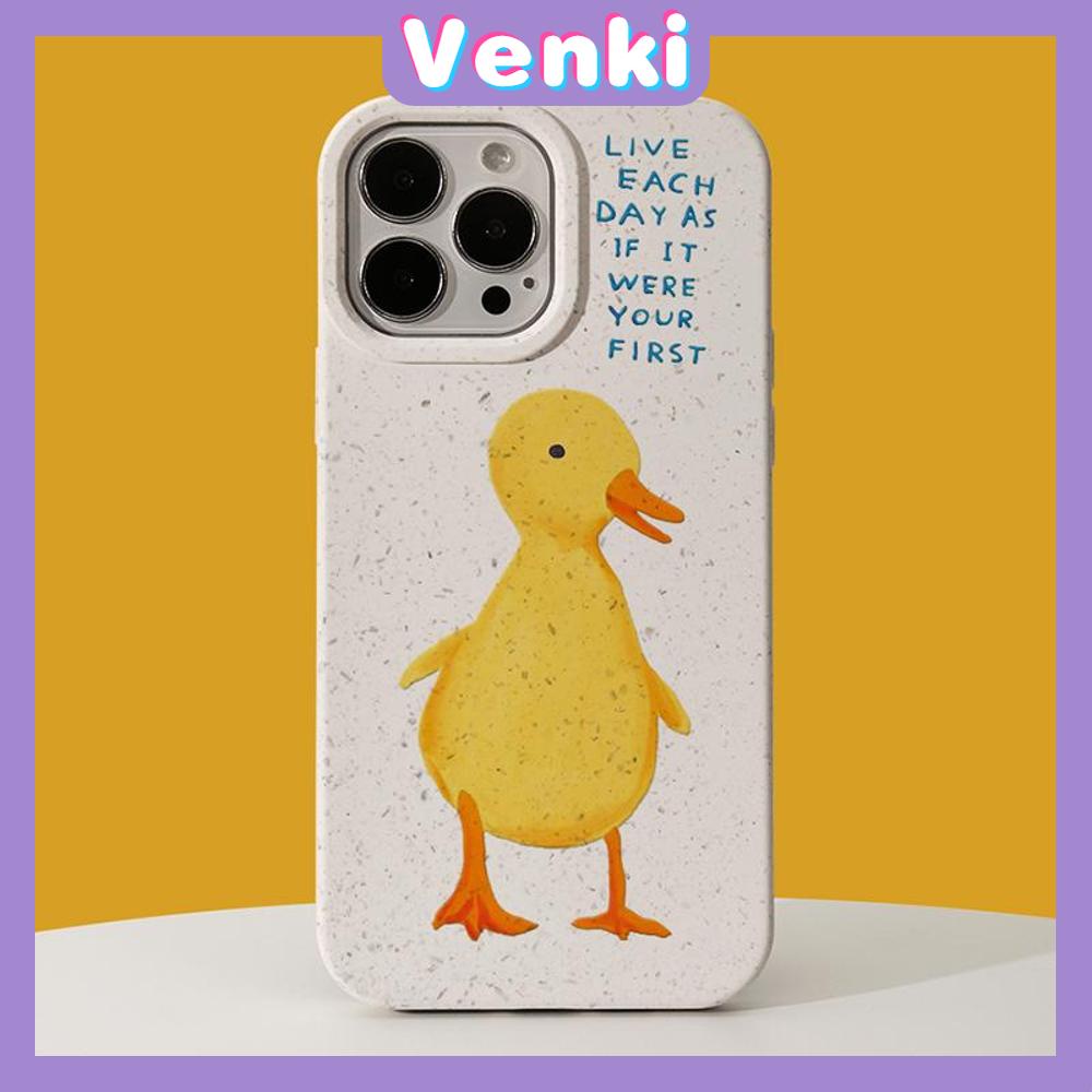 Venki - Untuk iPhone 11 Case Ramah Lingkungan Degradable Case Halus Pelindung Gandum Case Lucu Bebek Kuning Kompatibel dengan iPhone 14 Pro max 13 Pro max 12 Pro Max 11 xr xs max 7 8