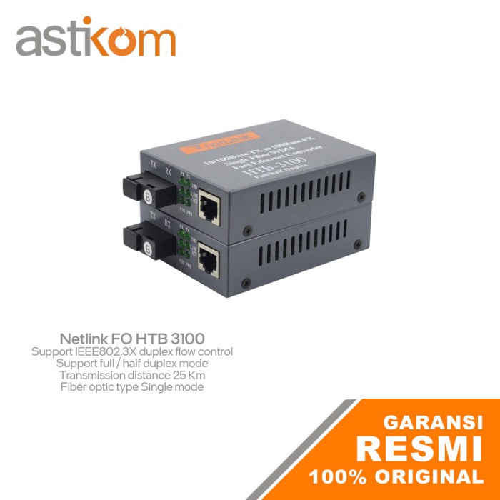 Media Converter Netlink Fiber Optic HTB 3100