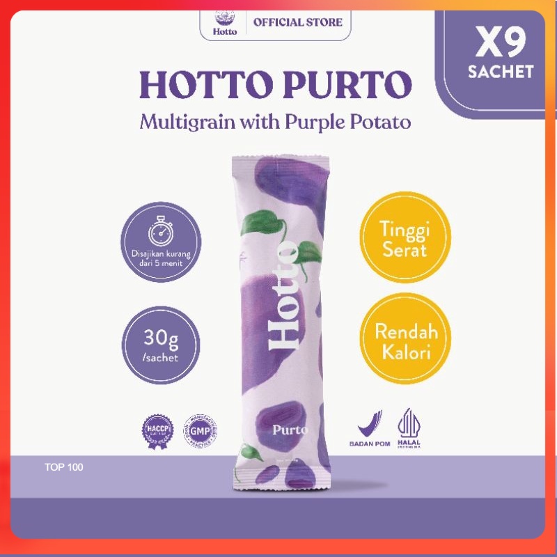 

[9 SACHET] Hotto Purto Multigrain with Purple Potato Superfood Hotopurto Hoto Surabaya