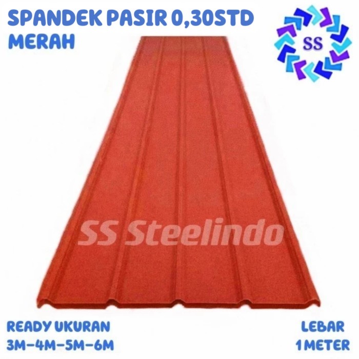 ATAP BAJA RINGAN SPANDEX / SPANDEK / SPANDECK PASIR MERAH 0,30MM STD