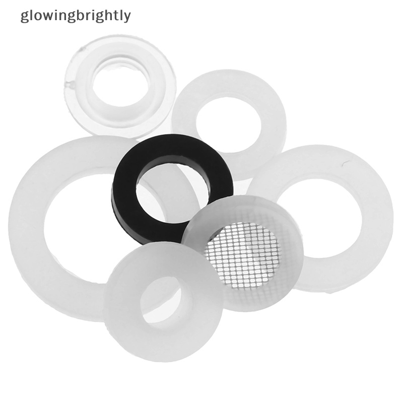 [glowingbrightly] 1per2&quot; 3 /4&quot; 1&quot;karet Ring Silicon PTFE Flat Gasket Sealing Ring Untuk Shower Nozzle TFX