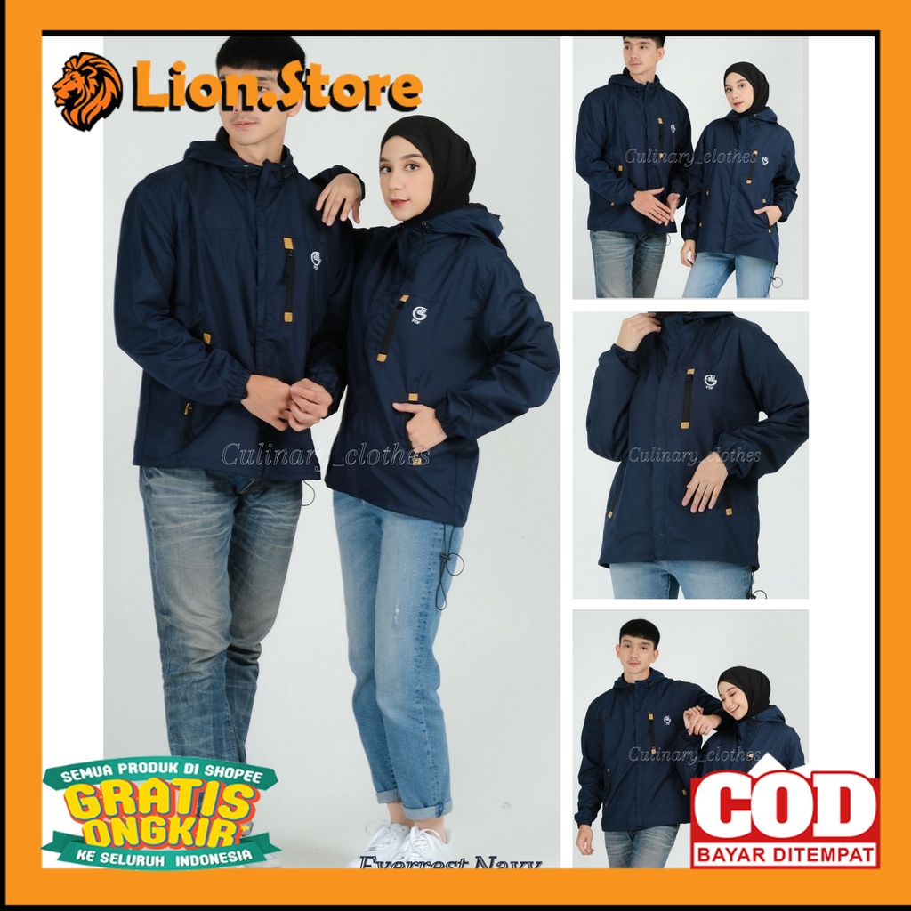PARASUT JAKET OUTFIT KEREN TRENDY /Jaket Gunung Pria Wateproof Original FCF Type Everest Size M L XL