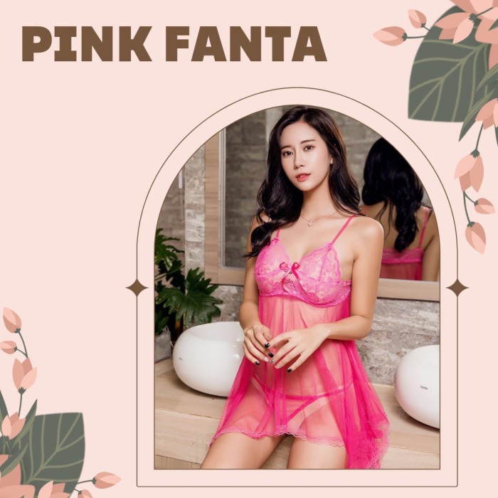 Setelan Baju Tidur Haram Dinas Malam Wanita Sexy - Pink Fanta