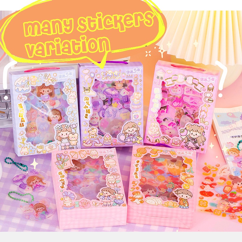 

Citadeal - Stiker Box Karakter Isi 4 Lembar, Stiker Tumbler, Stiker Scrap Book, Stationery