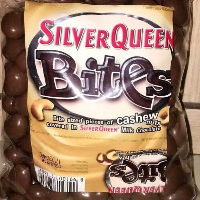 

✨Ready Stok✨ - Silverqueen Bites Kacang Mede / Almond Snack Cemilan Coklat Kiloan - SQ mede 250