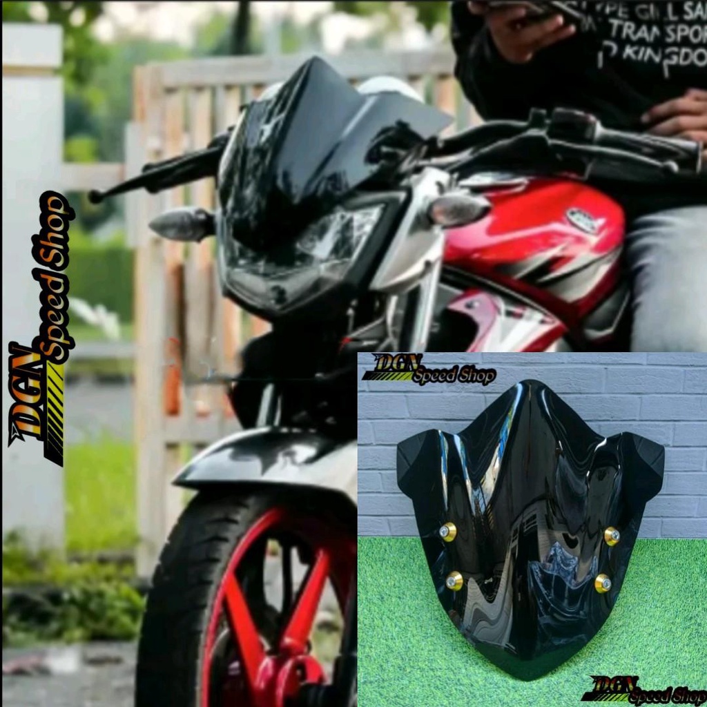 VARIASI VISOR/KACA DEPAN VIXION OLD VIXION LAMA MODEL TERBARU WINDSHIELD VIXION OLD PLUS BAUT VARIAS