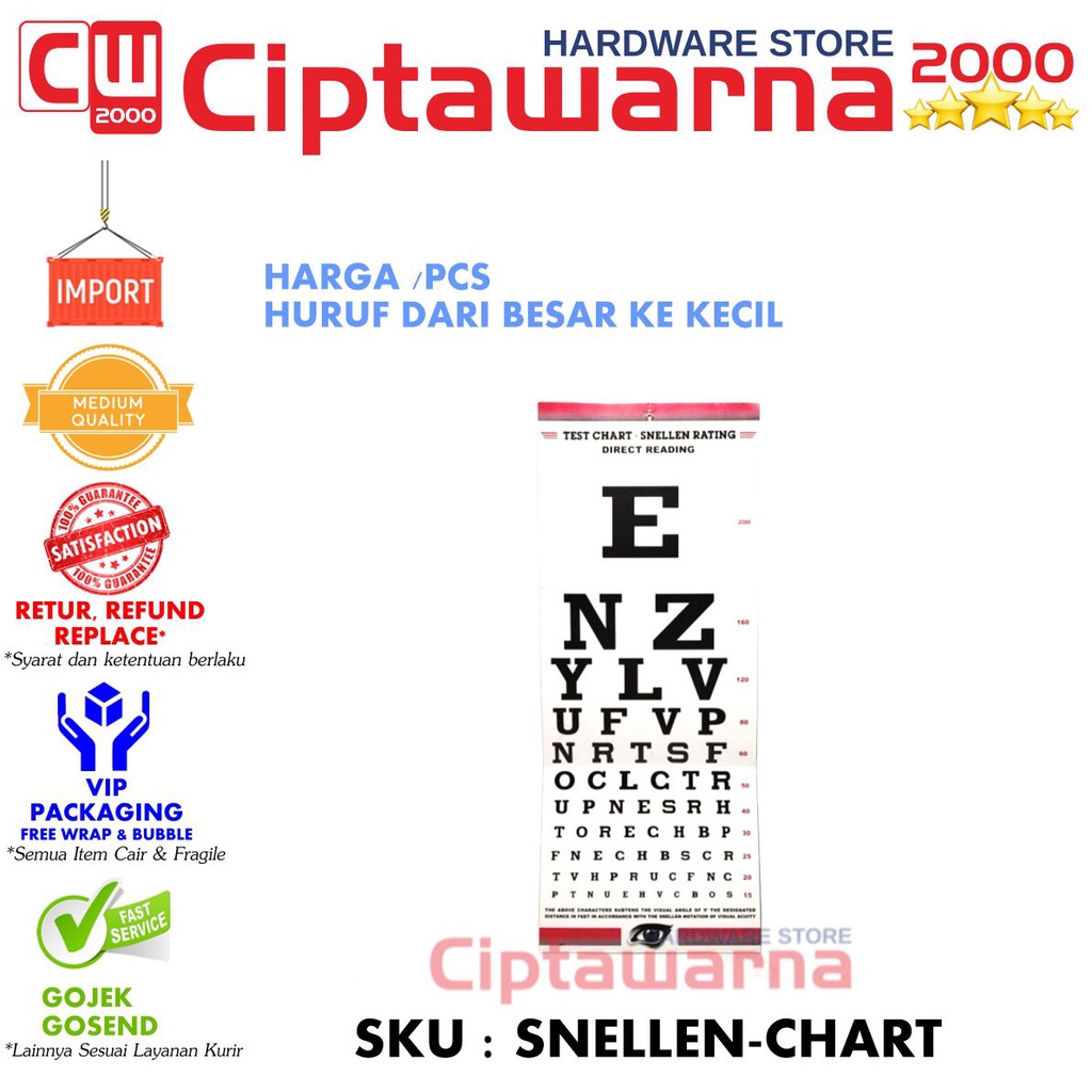 

Snellen Chart Tes Kemampuan Baca Deret Huruf Dari Kecil Ke Besar