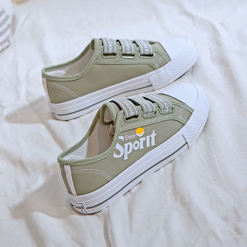 [COD✅] Sepatu kanvas wanita fashion gaya Korea putih sepatu fashion musim gugur wanita